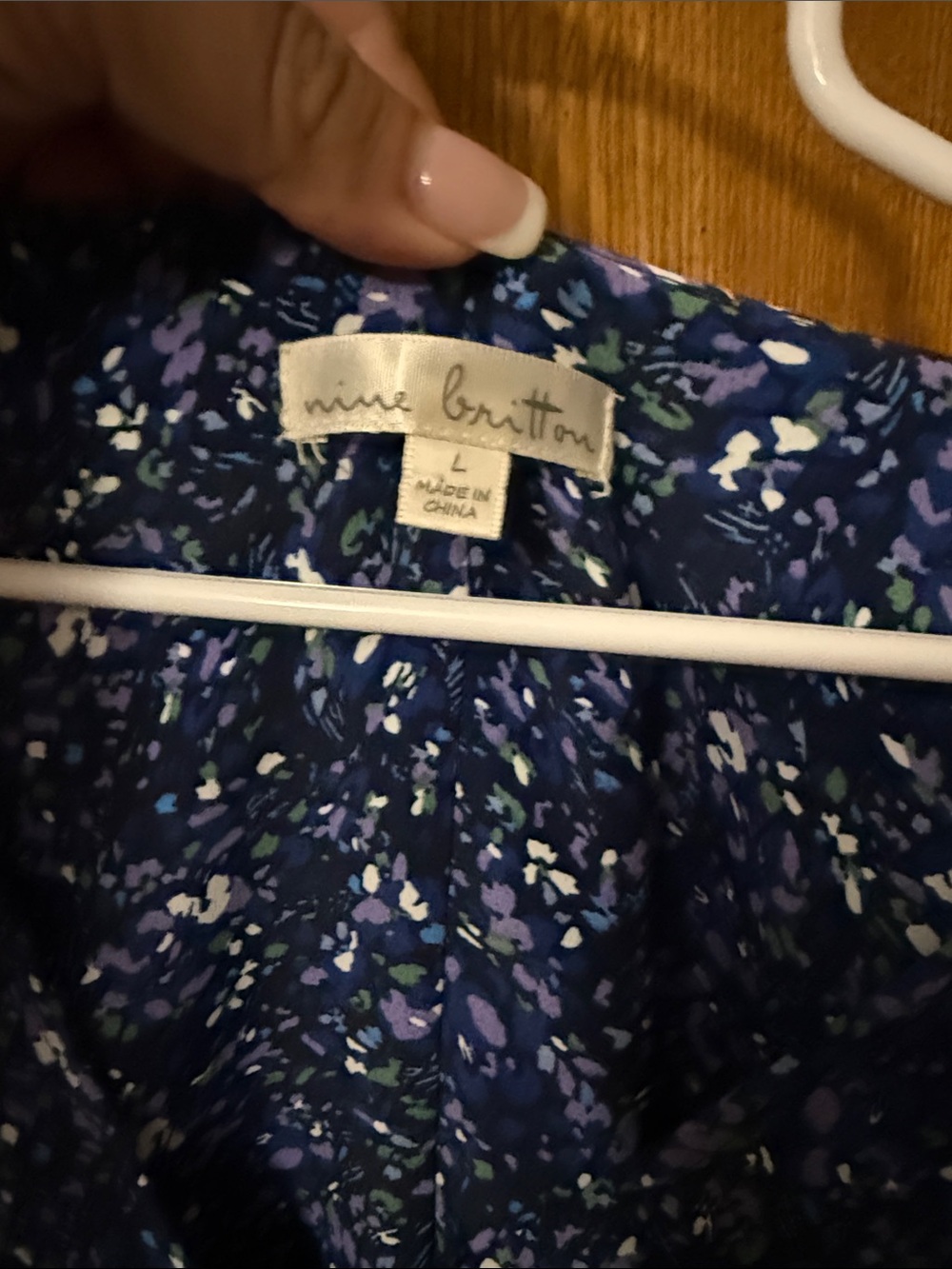 New nine britton Navy Floral Wrap Mini Dress - Picture 2 of 8